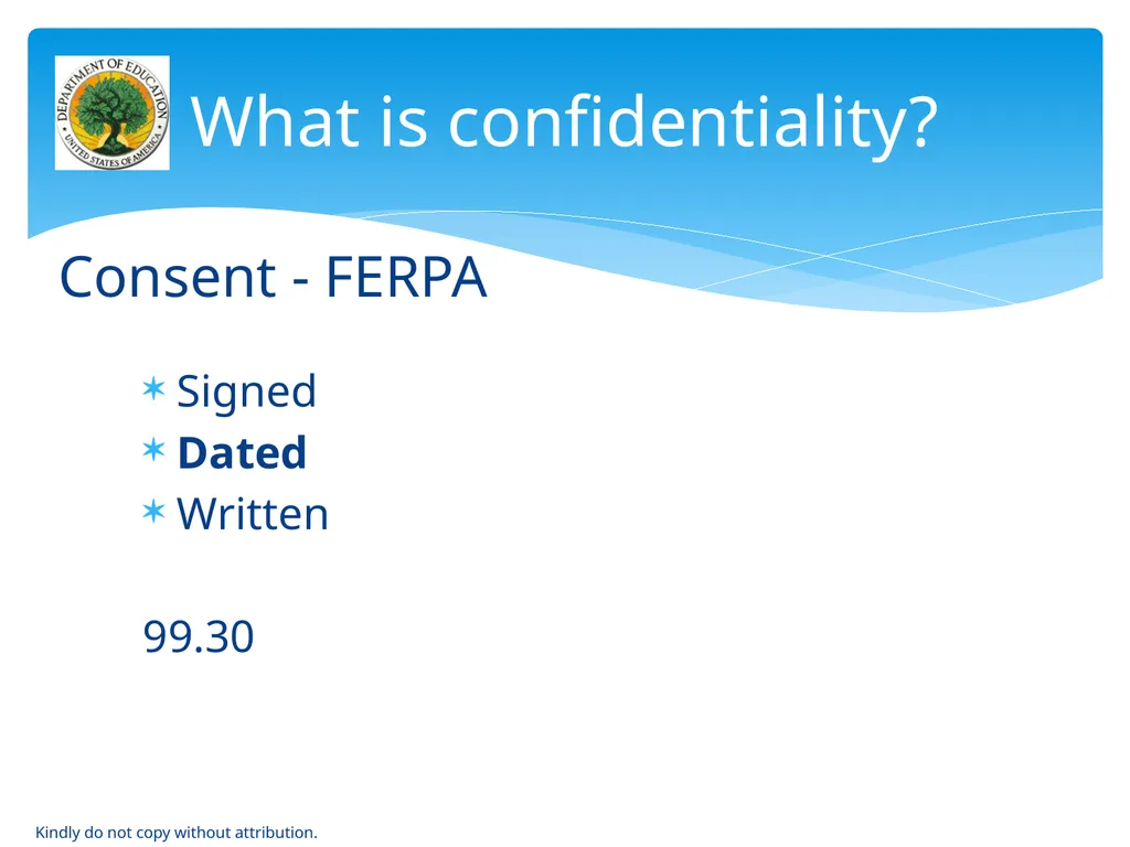 IDEA & FERPA -- Early Childhood Data Sharing - slide 31 of 64