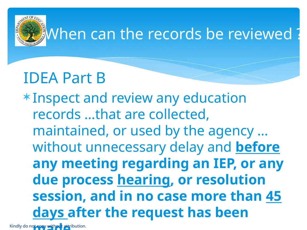 IDEA & FERPA -- Early Childhood Data Sharing - slide 44 of 64