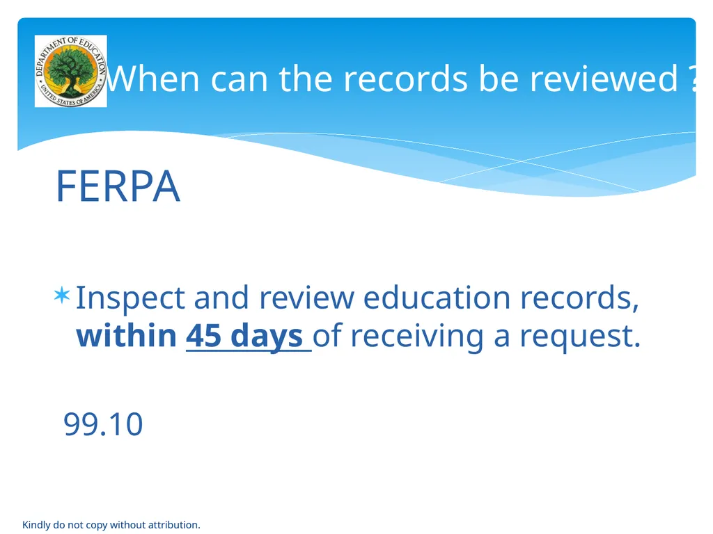 IDEA & FERPA -- Early Childhood Data Sharing - slide 46 of 64