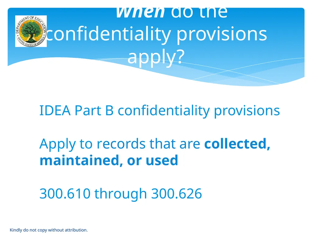 IDEA & FERPA -- Early Childhood Data Sharing - slide 22 of 64