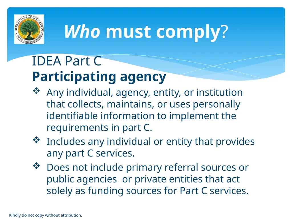 IDEA & FERPA -- Early Childhood Data Sharing - slide 17 of 64
