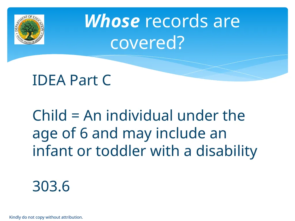 IDEA & FERPA -- Early Childhood Data Sharing - slide 25 of 64