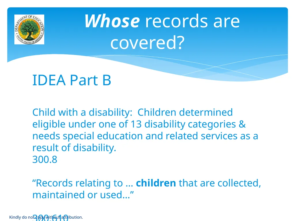 IDEA & FERPA -- Early Childhood Data Sharing - slide 26 of 64