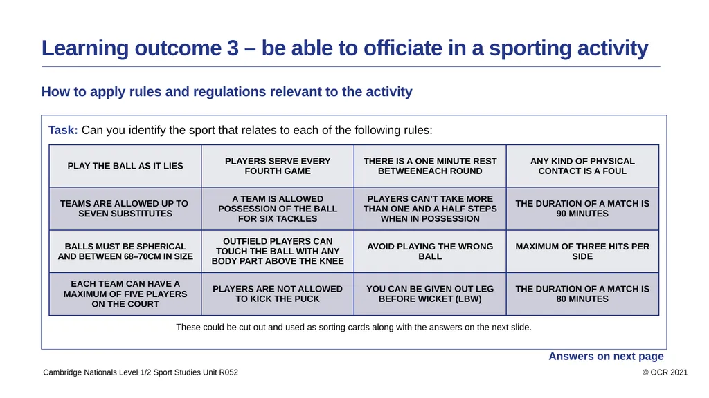 Contents Aims Learning outcome 1 – be able to use - slide 13 of 26