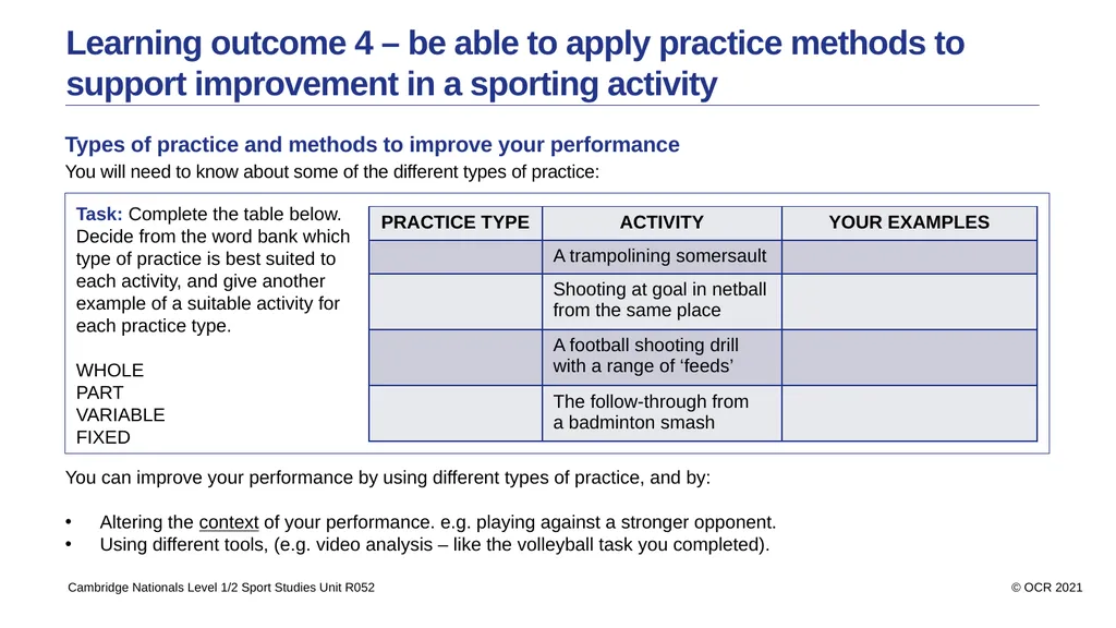 Contents Aims Learning outcome 1 – be able to use - slide 23 of 26