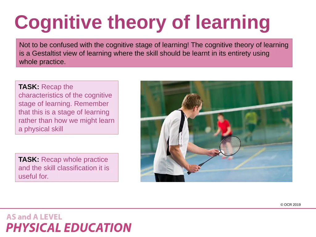 2.1 Skill Acquisition - Theories of learning - slide 8 of 15