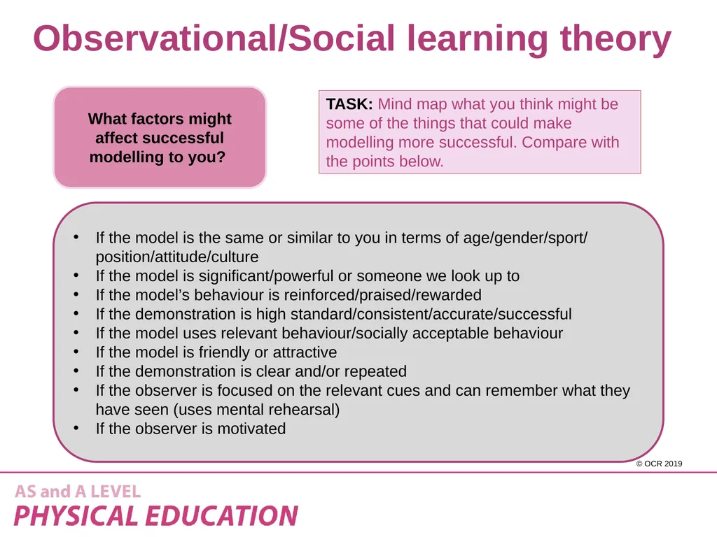 2.1 Skill Acquisition - Theories of learning - slide 12 of 15
