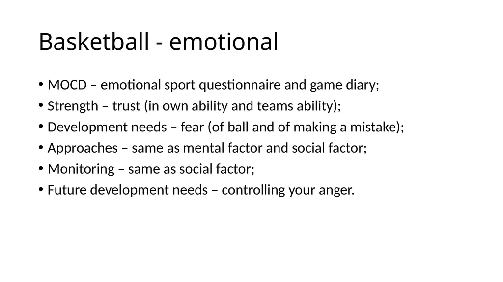 Higher PE Course overview - revision Swimming - slide 5 of 11