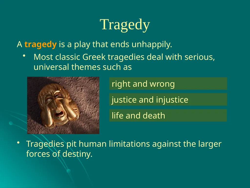 Drama A drama is a story enacted onstage for a - slide 6 of 28