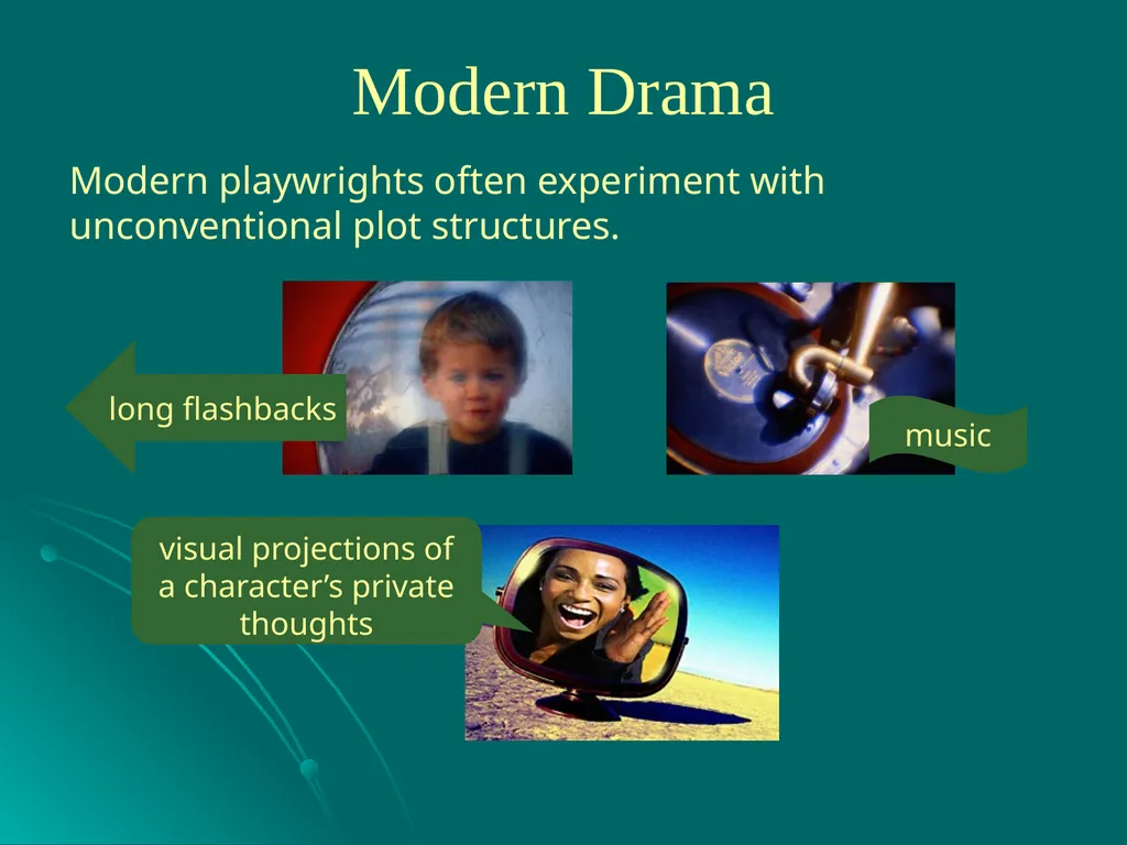Drama A drama is a story enacted onstage for a - slide 13 of 28