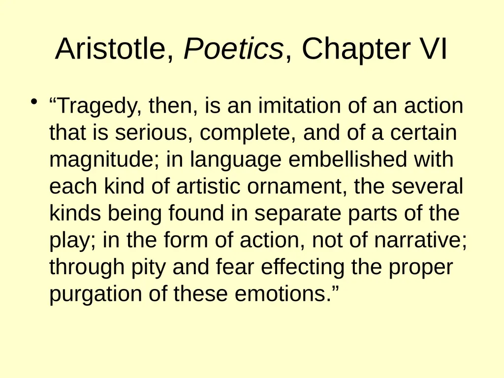 Aristotle: Tragedy & Comedy Aristotle (384 – 322 - slide 21 of 32