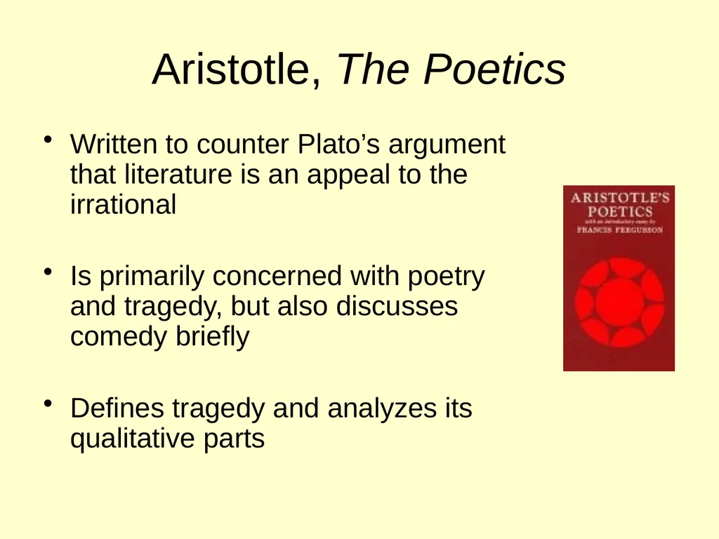 Aristotle: Tragedy & Comedy Aristotle (384 – 322 - slide 4 of 32