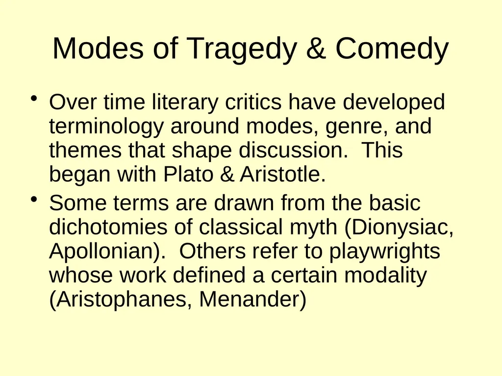 Aristotle: Tragedy & Comedy Aristotle (384 – 322 - slide 9 of 32