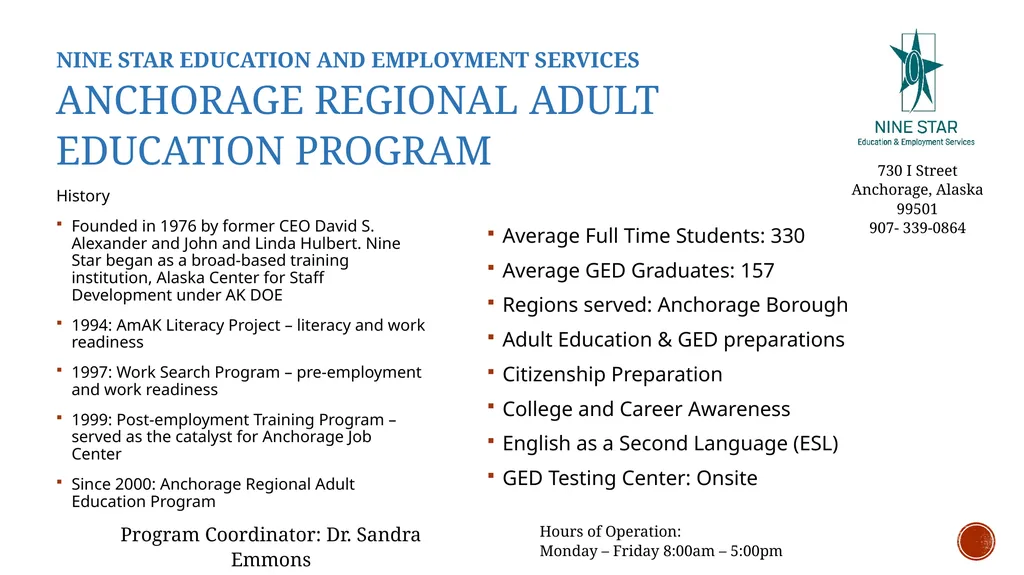 Alaska Adult Education Alaska Literacy Program - slide 10 of 17