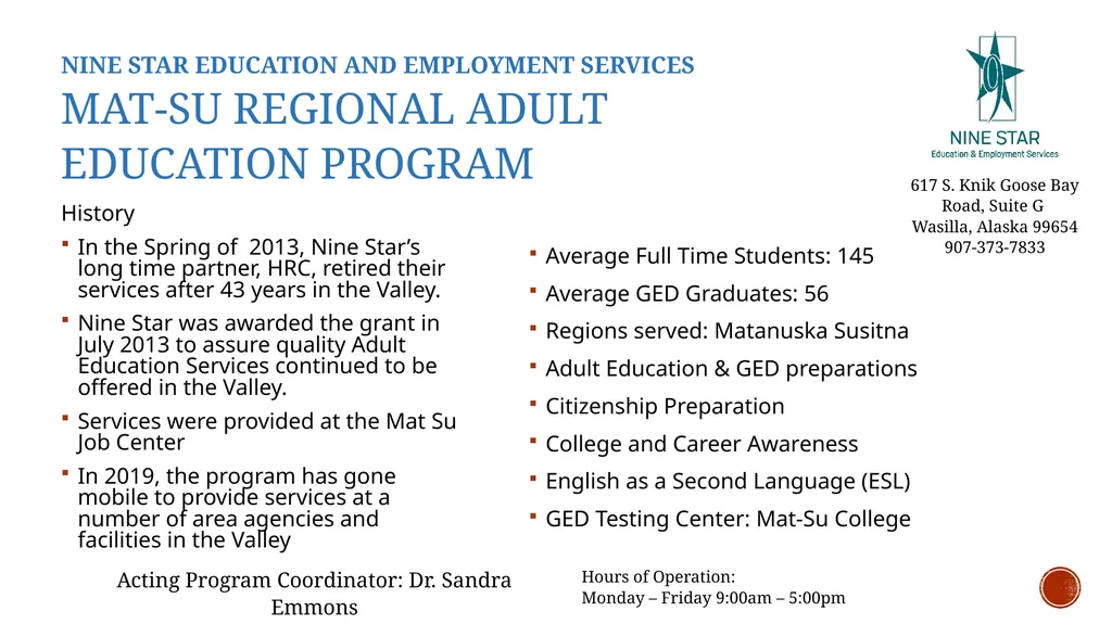 Alaska Adult Education Alaska Literacy Program - slide 11 of 17