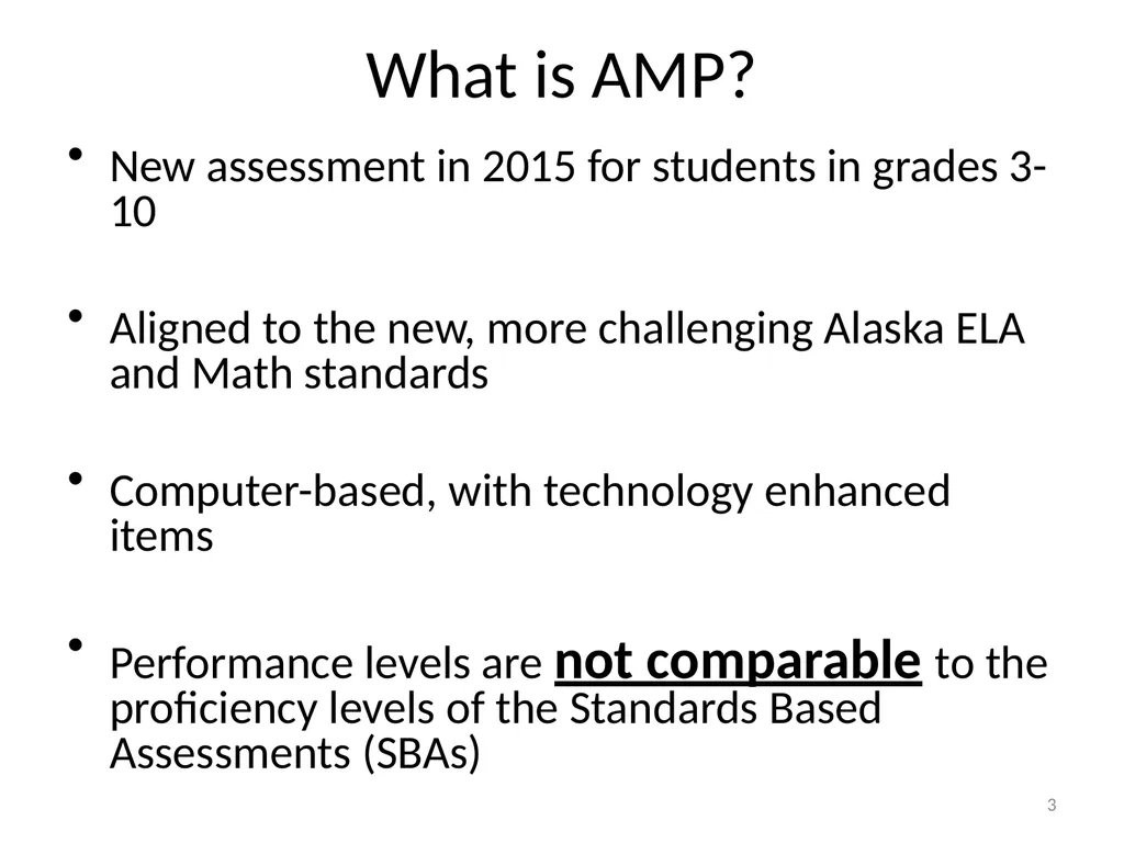 Student Assessment Results 2014-2015 1 Alaska - slide 3 of 18