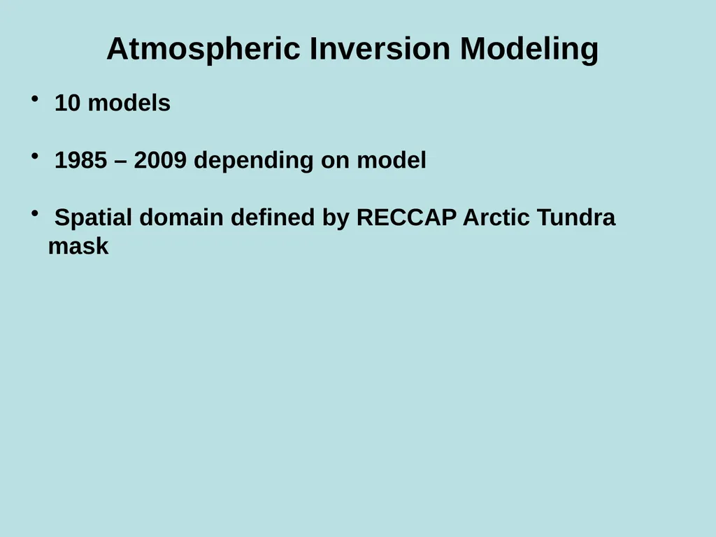 An Assessment of the Carbon Balance of Arctic - slide 12 of 17