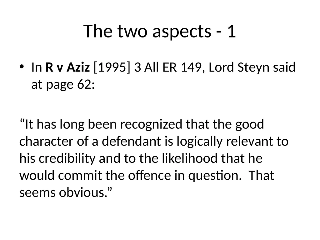 Good Character Directions When should they be - slide 15 of 33