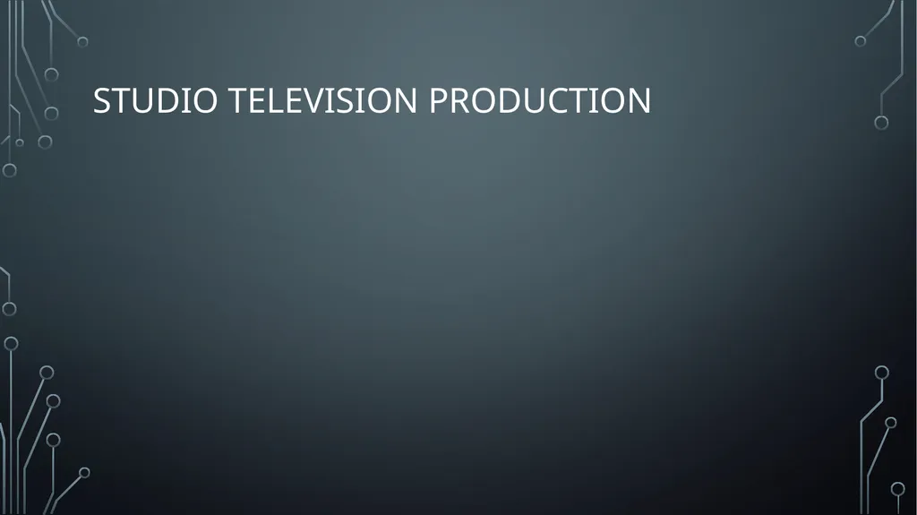 Studio television production lectures and practice - slide 20 of 22