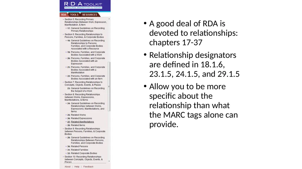 Relationship Designators in RDA: Connecting the - slide 2 of 25