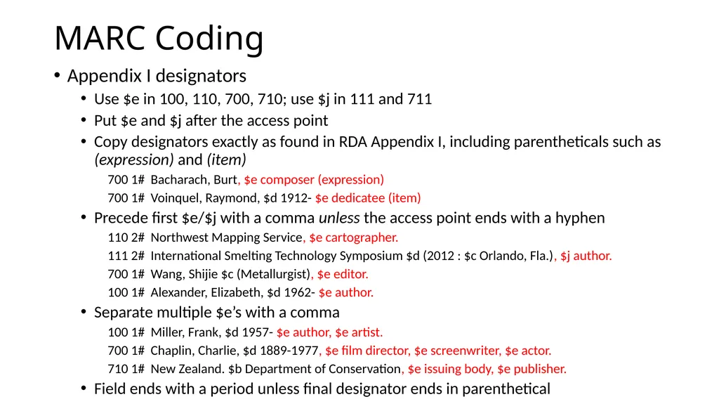 Relationship Designators in RDA: Connecting the - slide 5 of 25