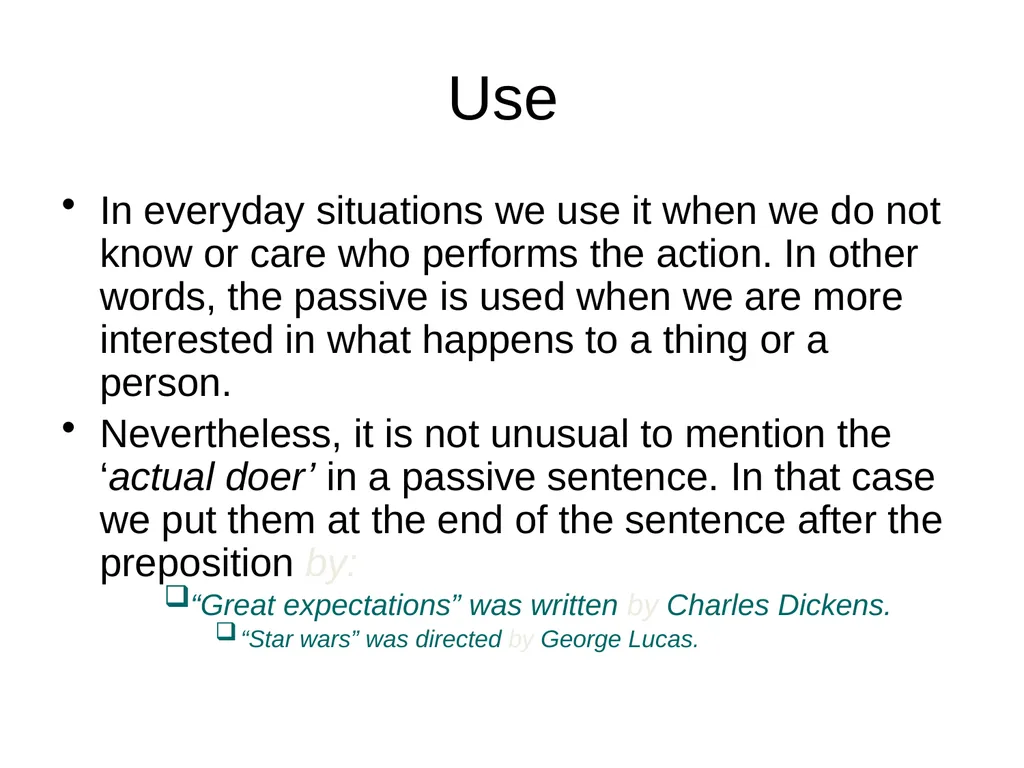 Active and passive voice Form and use  Page 2 - slide 10 of 17