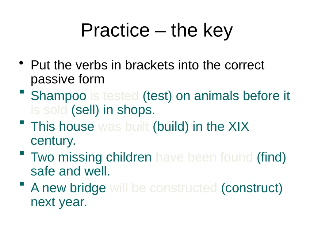 Active and passive voice Form and use  Page 2 - slide 12 of 17