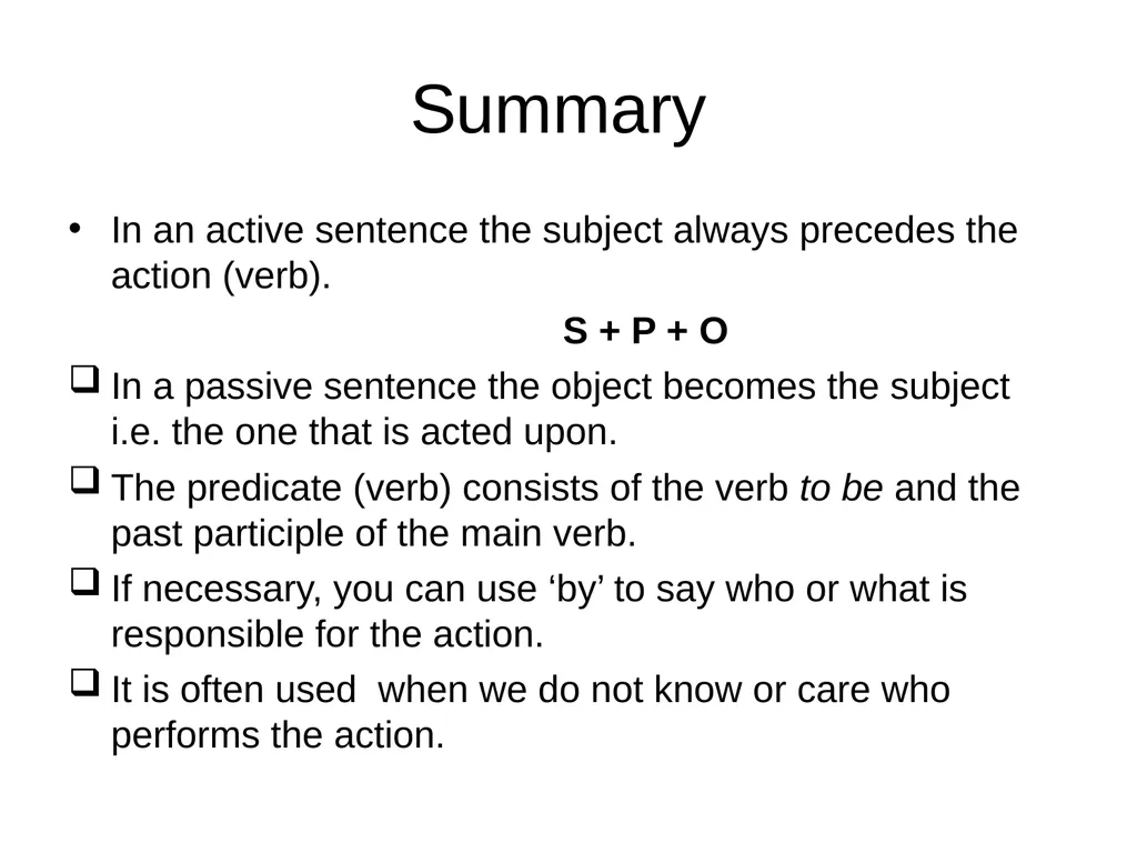 Active and passive voice Form and use  Page 2 - slide 16 of 17