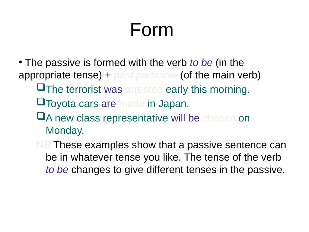 Active and passive voice Form and use  Page 2 - slide 6 of 17