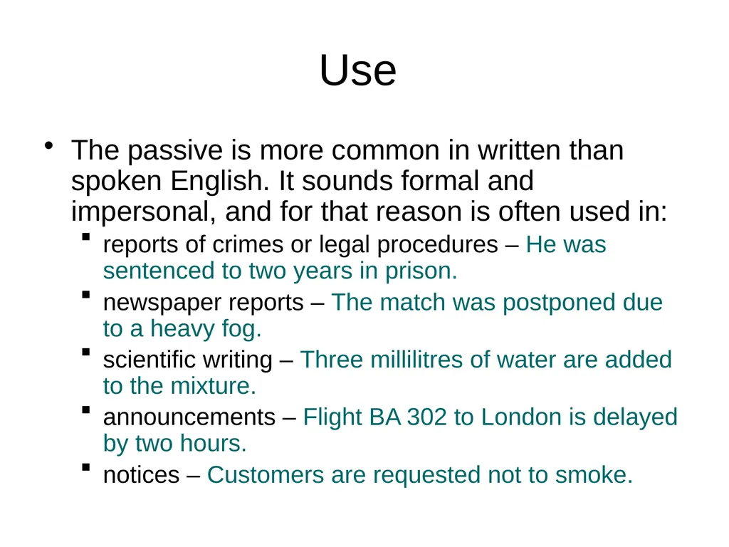 Active and passive voice Form and use  Page 2 - slide 9 of 17
