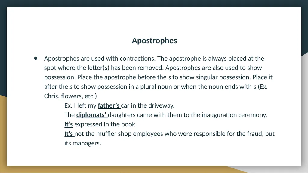 The Writing and Reading Center Grammar, Editing, - slide 12 of 23