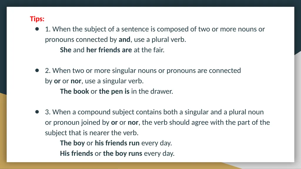 The Writing and Reading Center Grammar, Editing, - slide 10 of 23