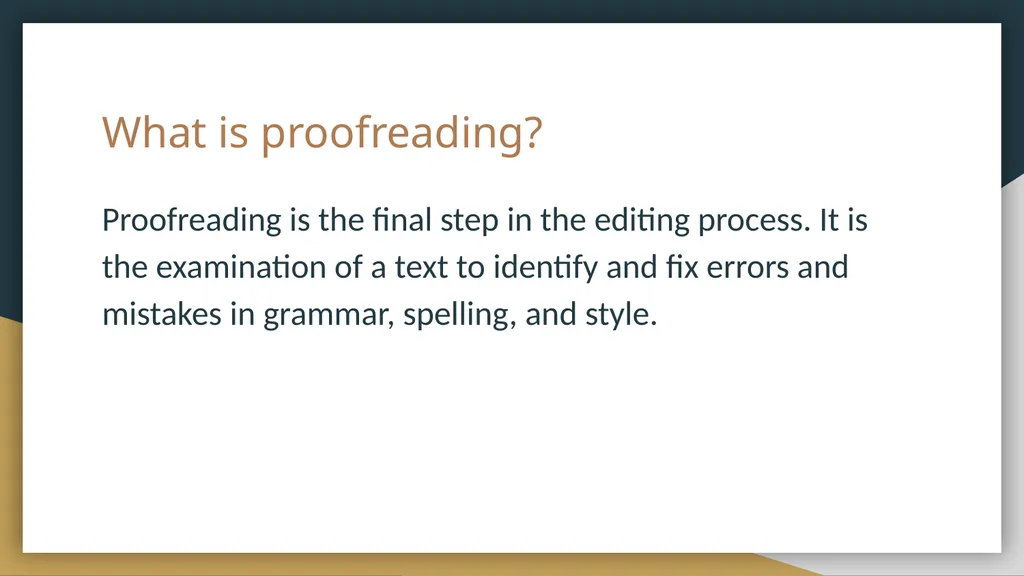 The Writing and Reading Center Grammar, Editing, - slide 2 of 23