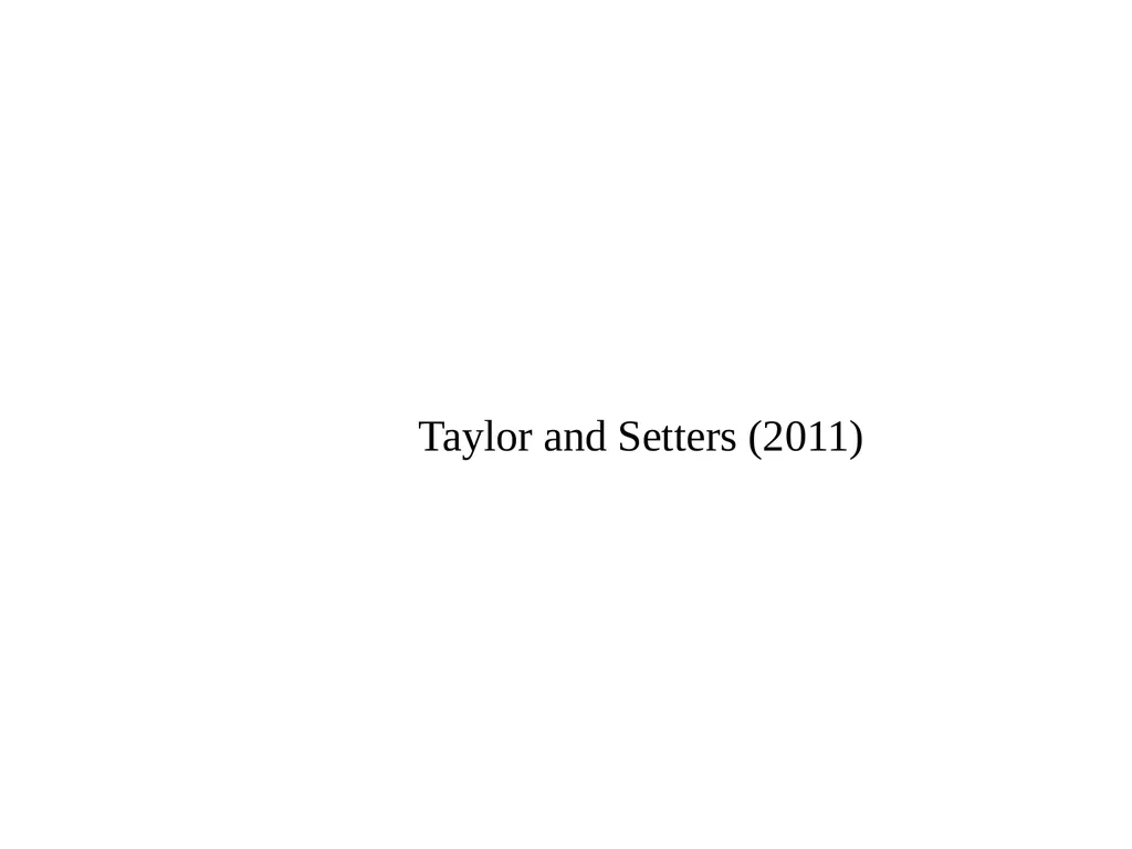 Taylor and Setters (2011) Viewing clips featuring - slide 1 of 18