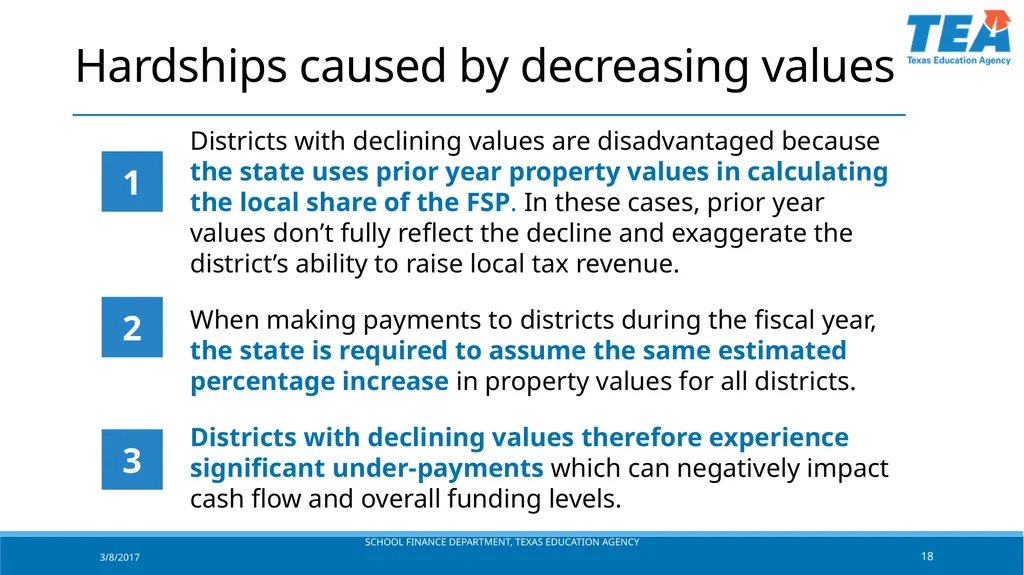 Texas Education Agency October 2017 State Funding - slide 18 of 37