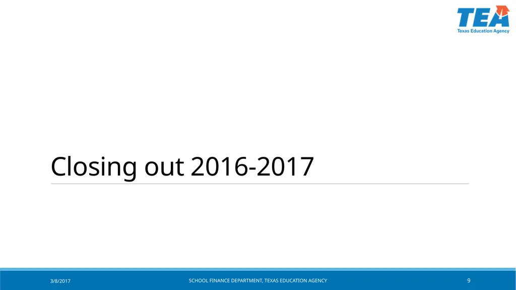 Texas Education Agency October 2017 State Funding - slide 9 of 37