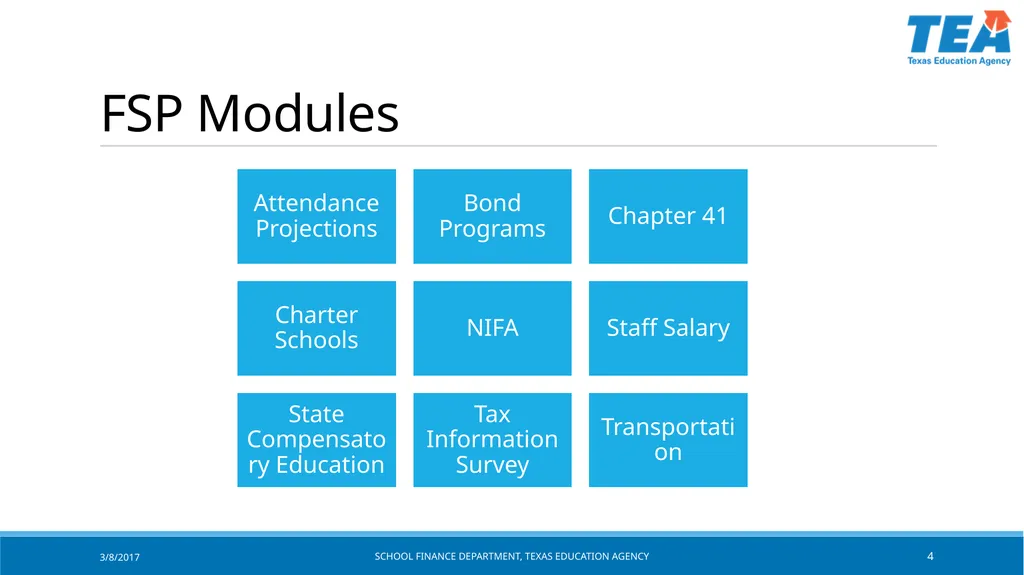 Texas Education Agency October 2017 State Funding - slide 4 of 37