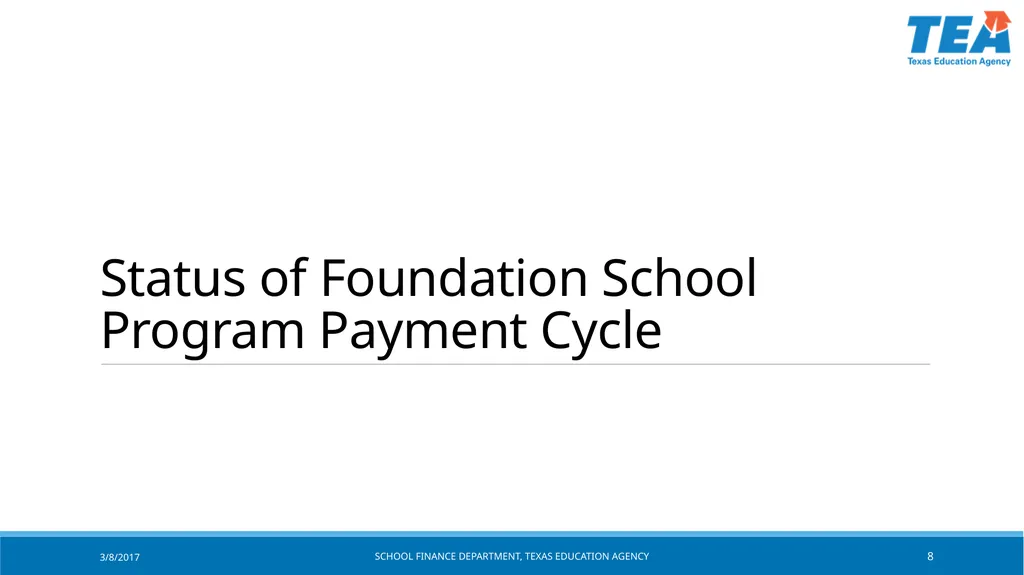 Texas Education Agency October 2017 State Funding - slide 8 of 37
