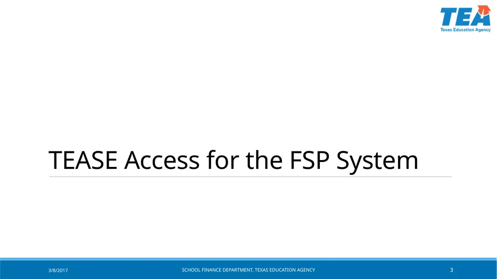 Texas Education Agency October 2017 State Funding - slide 3 of 37