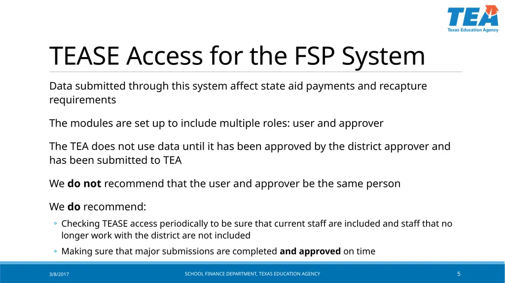 Texas Education Agency October 2017 State Funding - slide 5 of 37