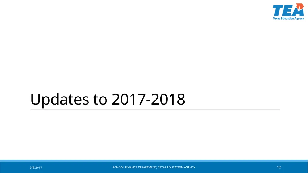 Texas Education Agency October 2017 State Funding - slide 12 of 37