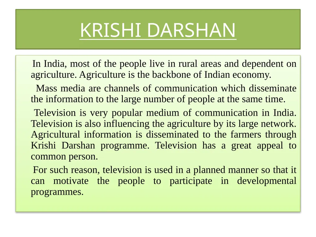 Krishi Darshan (PPT 1) (Unit III) Paper: - slide 2 of 6