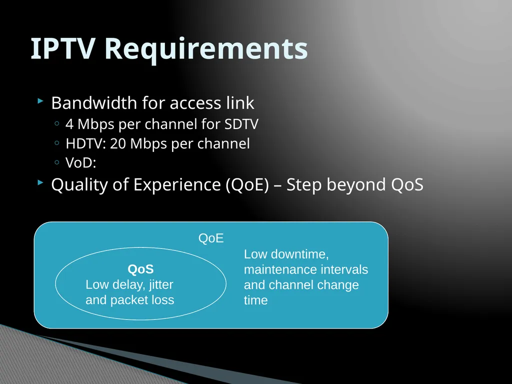 IPTV Technology What is IPTV IPTV Services IPTV - slide 9 of 27