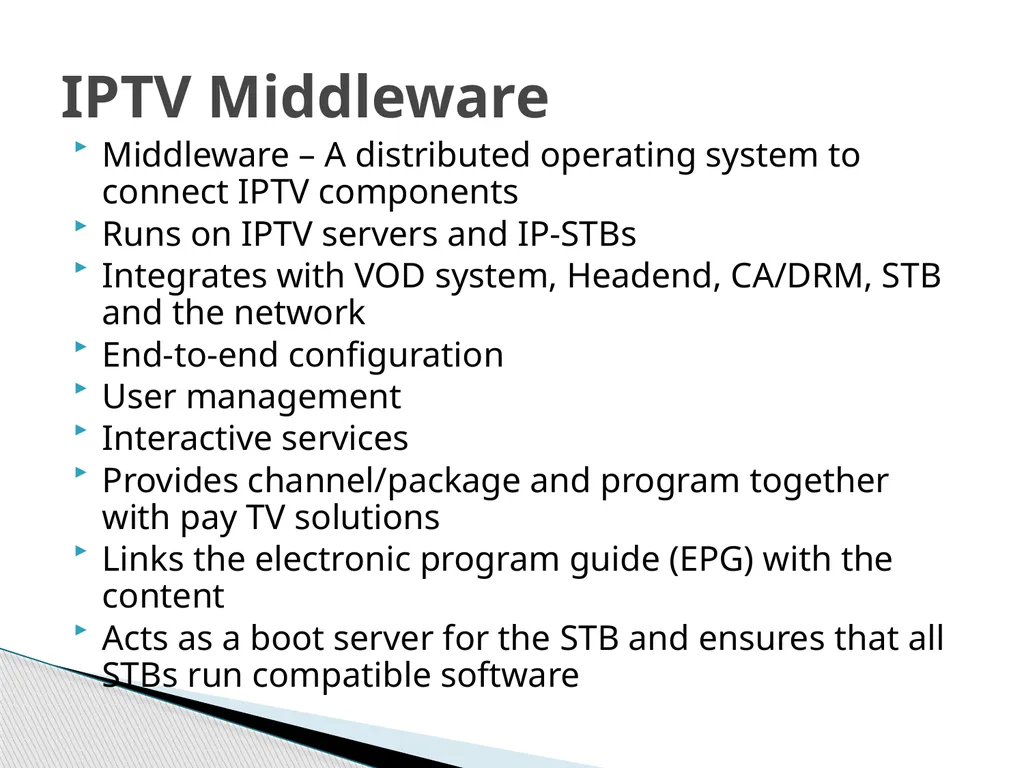 IPTV Technology What is IPTV IPTV Services IPTV - slide 17 of 27