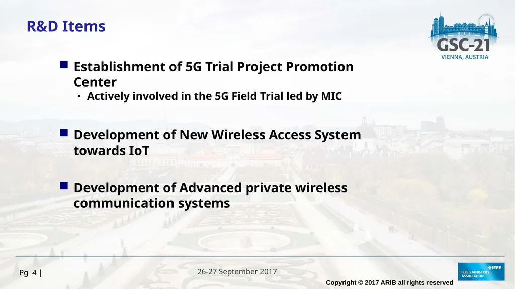 HOSTED BY 26-27 September 2017 ARIB Activity and - slide 4 of 16
