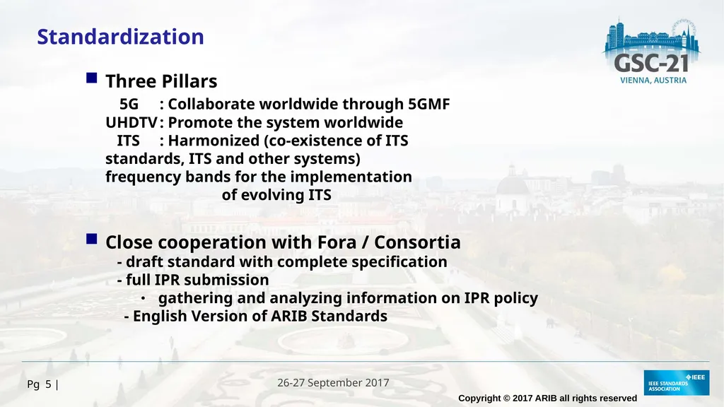 HOSTED BY 26-27 September 2017 ARIB Activity and - slide 5 of 16