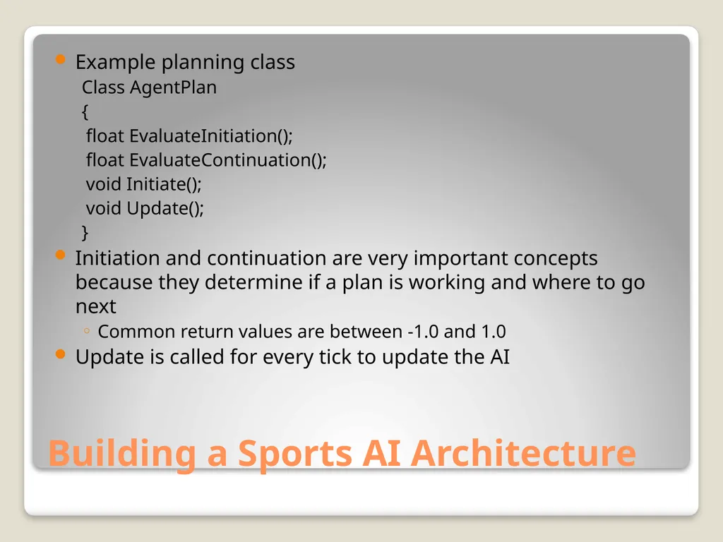 Sports Games: Artificial Intelligence and Physics - slide 10 of 58