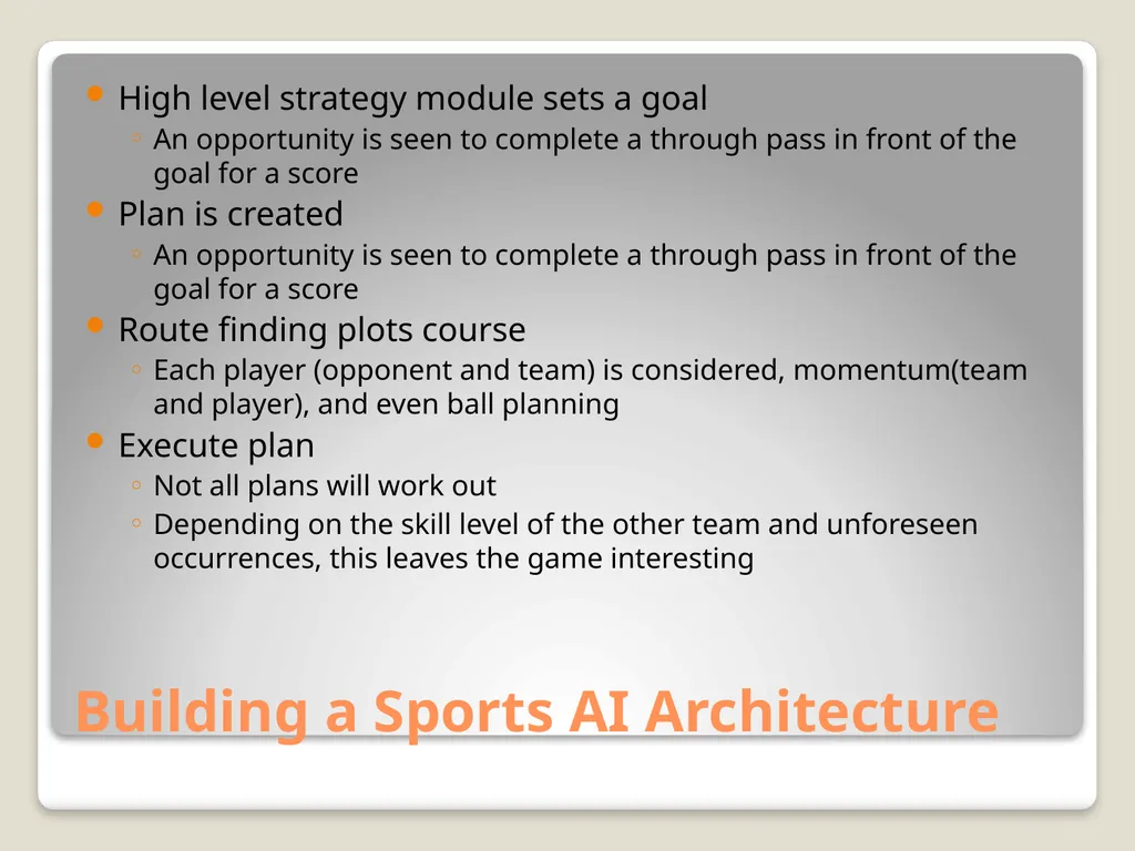 Sports Games: Artificial Intelligence and Physics - slide 11 of 58