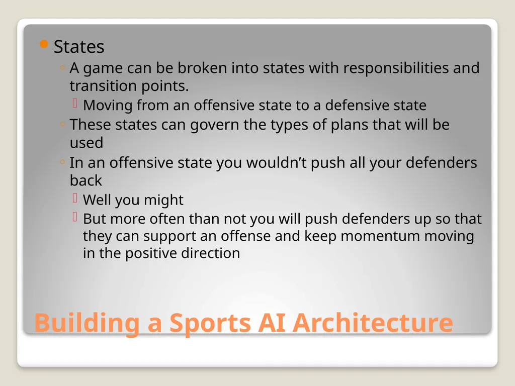 Sports Games: Artificial Intelligence and Physics - slide 12 of 58