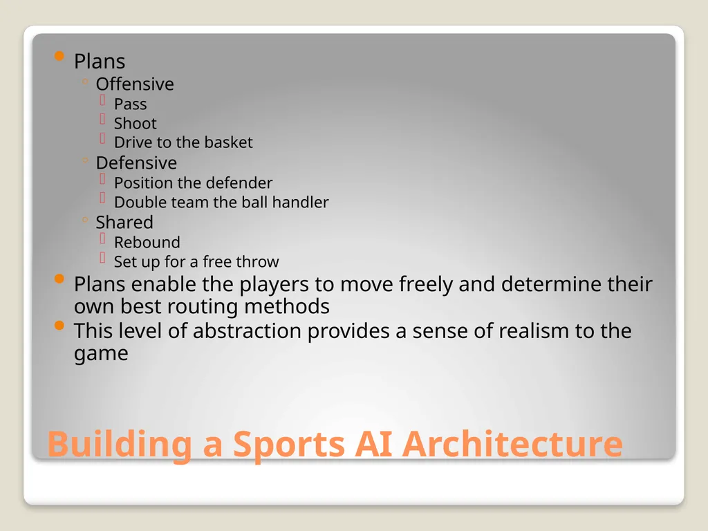 Sports Games: Artificial Intelligence and Physics - slide 8 of 58